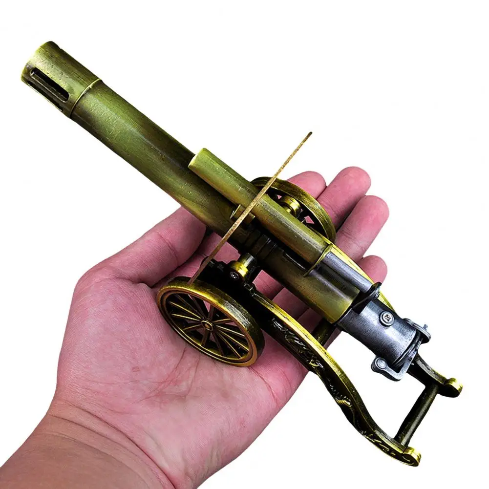 Desktop Artillery Model Realistic Miniature Alloy Figurine Artillery Launcher Model Sculpture Collection for Home Office Desktop