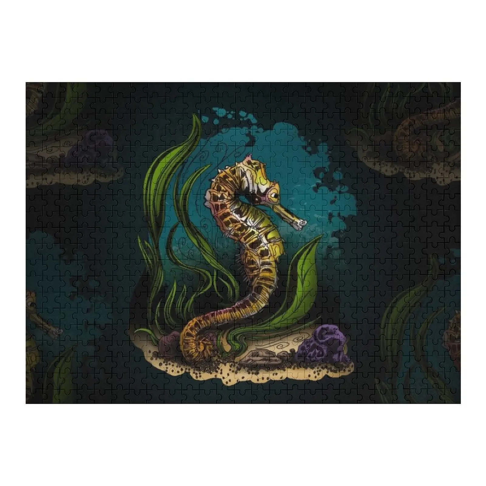 

Пазл с изображением морского конька, индивидуальное изображение, лес для взрослых, подарочная головоломка на заказ