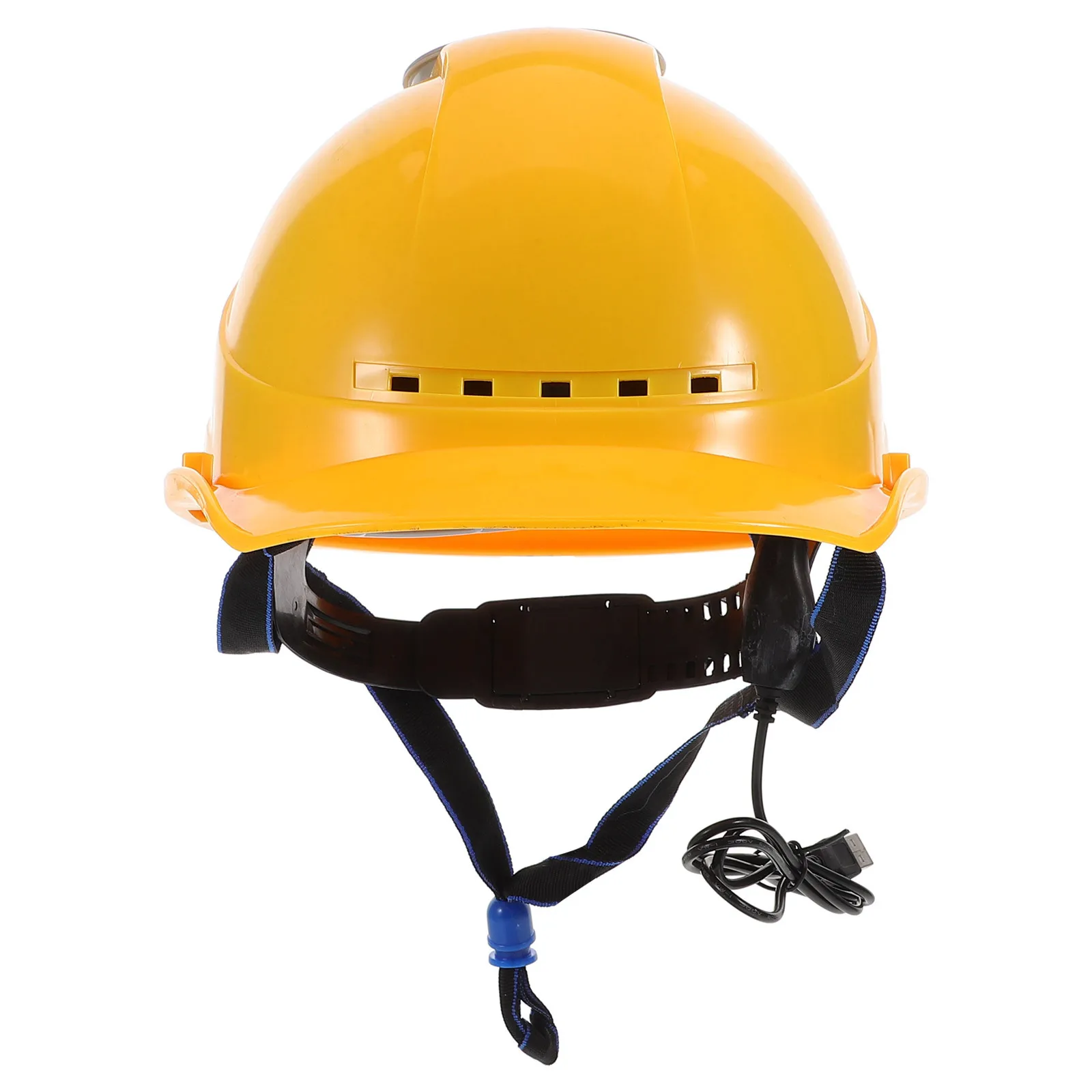 USB شحن مروحة قبعة التبريد الأصفر على شكل حرف V البناء سلامة الصيف العمل في الهواء الطلق قبعة صلبة مروحة البناء والعتاد