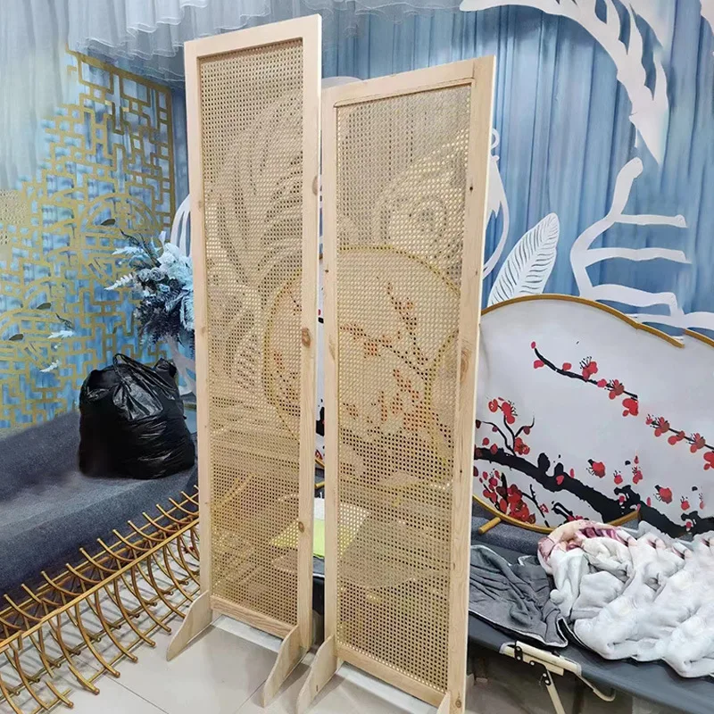 Mori wedding arrangement wooden screen grid propswedding engagement banquet baby banquet background wooden rattan props