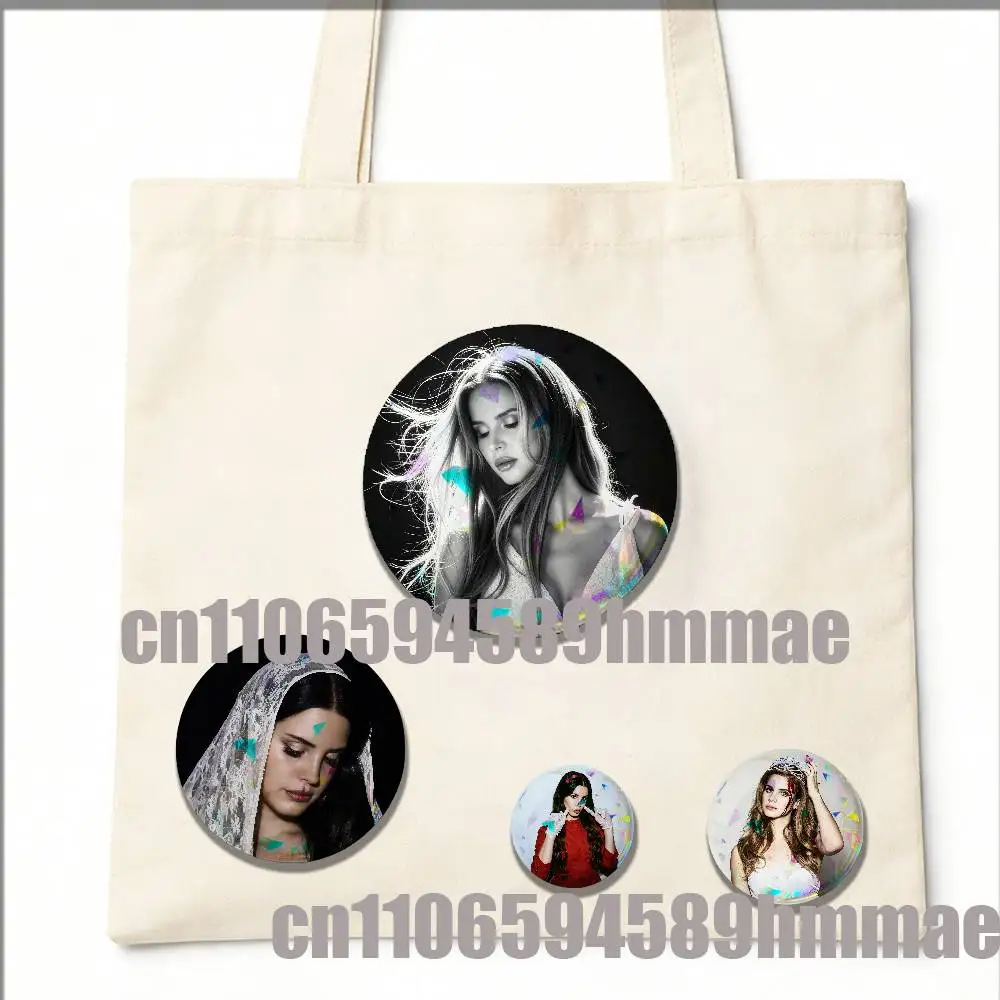 Badge personnalisé rond pour L-Lana Del Rey Singer, emblème, insigne, couvercle de badge 25mm 58mm 44mm, film laser