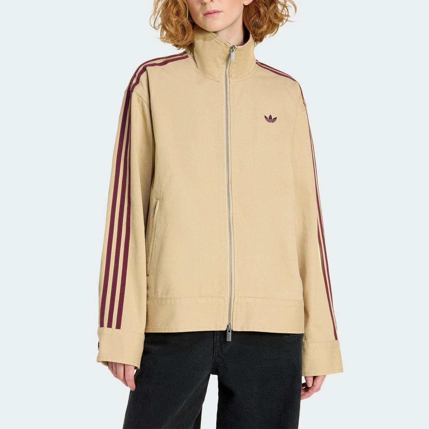 

Оригинальная женская классическая прочная повседневная куртка Adidas с воротником-стойкой KF2312