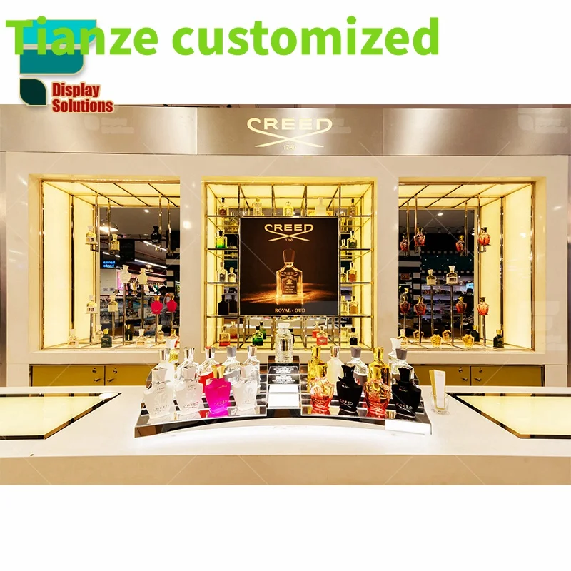 

Customized-Luxury Perfumes And Makeup Display Perfume Shop Fittings Display Rack Fragrance Store Display Shelf