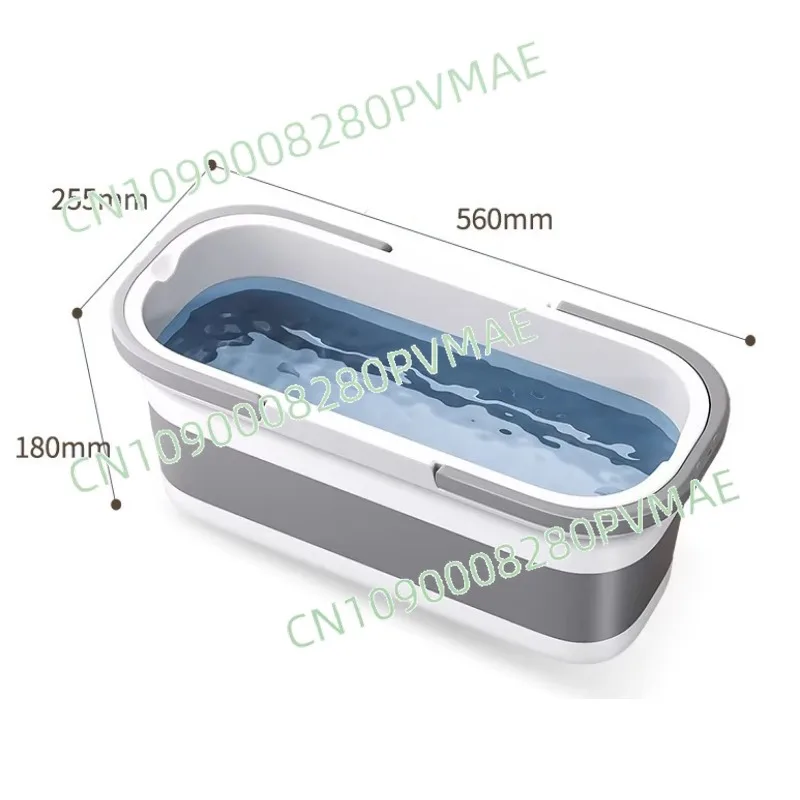 Household Foldable Rectangular Mop Bucket - Thickened Plastic Large Single Bucket for Mopping & Car Wash Drain Basin