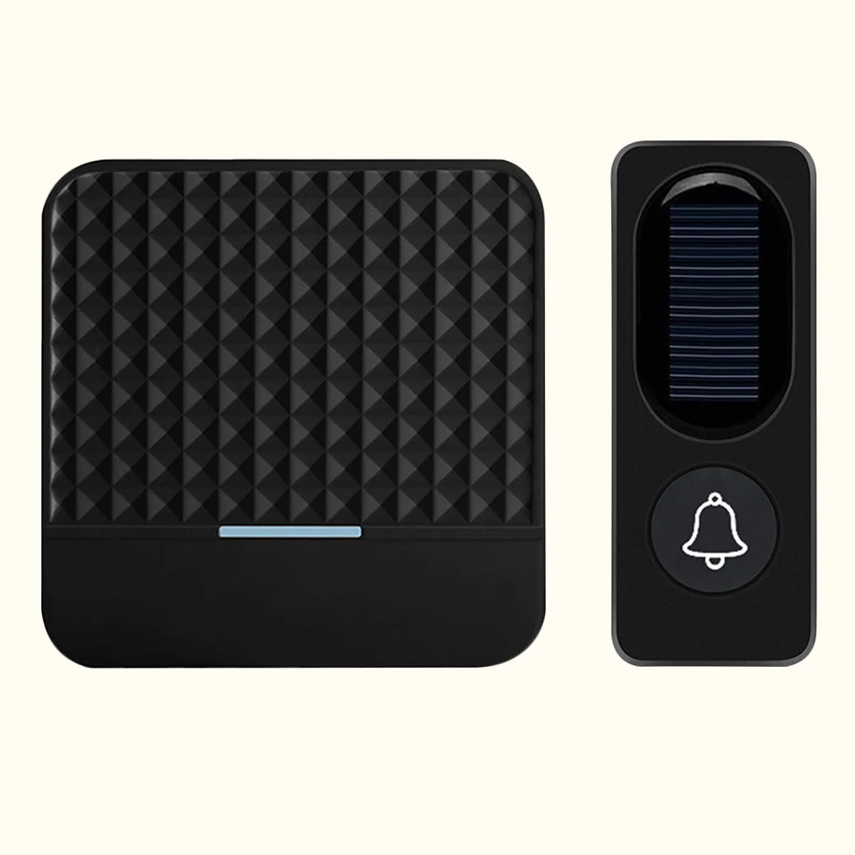 

Smart Doorbell Waterproof 300M Range 52 Chimes Waterproof Door Stereo Sound Night Light Door Bell Black