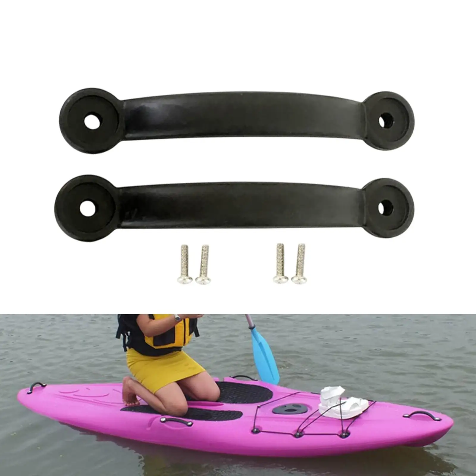 2 Parça Kayık Taşıma Kolları Kayık Kano Tekne Yan Montaj Taşıma Kolları