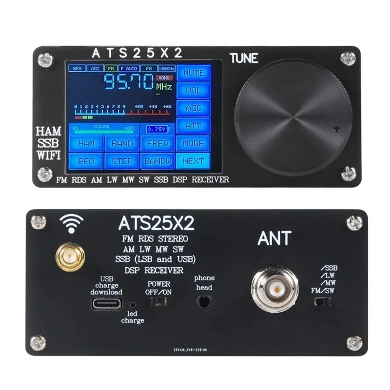 ATS25X2 DSP Portable Full Band FM/LW/MW/SW/SSB WIFI RDS Touch Screen Stereo Radio Receiver view 5