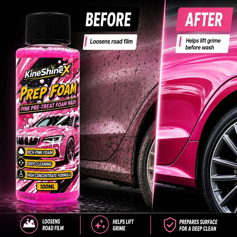 Pink Magic Foam Car Wash Shampoo Car High Concentration Sediment Pre-washed Off Wash Car Wash Soap Super Foam Cleaner X1 ﻿