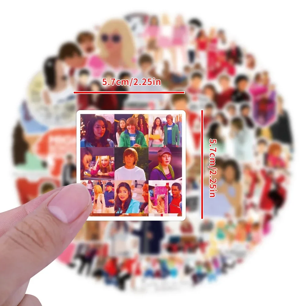 55 قطعة ملصقات موسيقية للمدرسة الثانوية مضحك الفيلم الشارات سجل القصاصات الأمتعة المحمول الغيتار الدراجة سكيت الكرتون ملصق لعبة #4