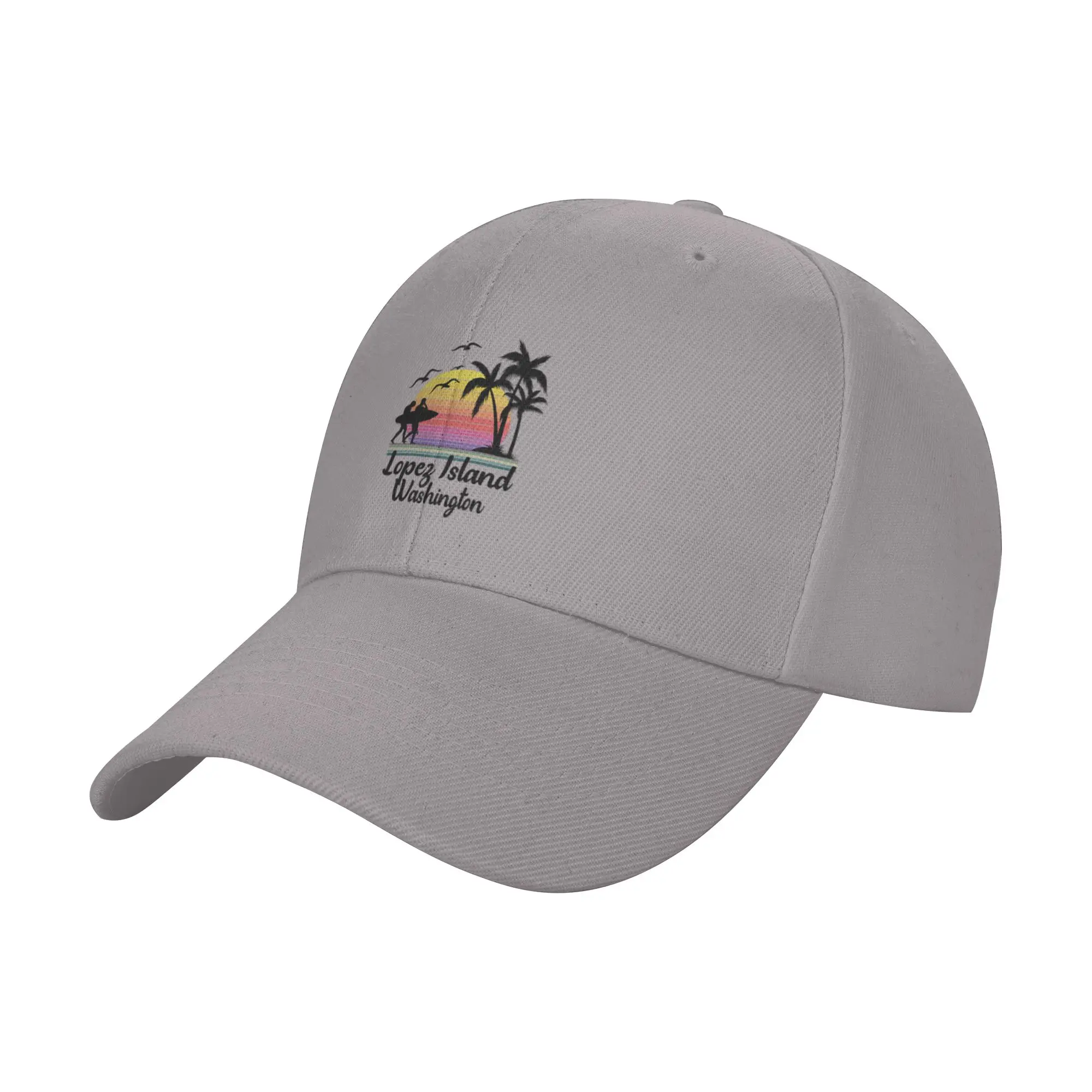 Hot Sale Lopez Island Washington Seaside Retro Sunset Baseball Cap  Gift Summer Hat  Basketball Game Summer Hat