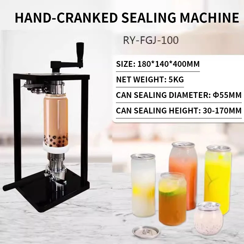 Coffee Tea Can Sealer Machine Manual Operation Plastic Aluminum Closing Machine 55mm Aluminum Cans Sealing Machine