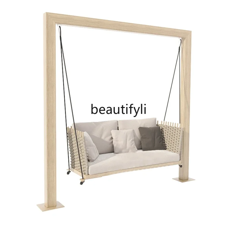 

Outdoor Balcony Hanging Chair Courtyard Garden Outdoor Swinging Household Single Double Rattan Hanging Basket Hanging Chair