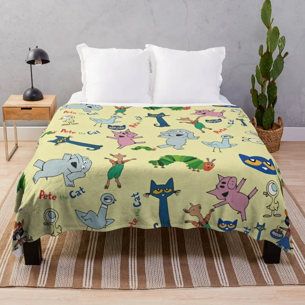 

Storybook characterts pattern Throw Blanket wednesday Sofa Throw Baby Blankets