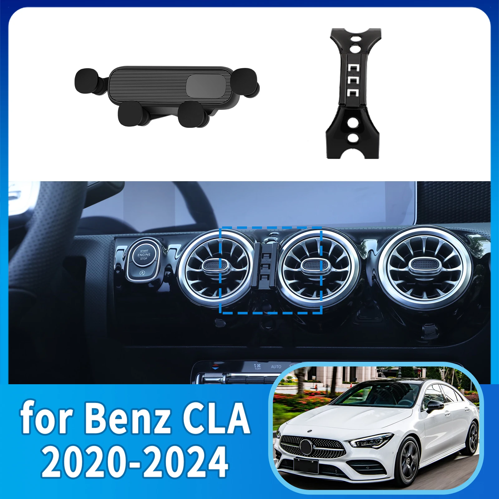 

GPS Bracket Car Mobile Phone Holder for Mercedes Benz CLA 250 A 2020~2024 Navigation Stand Auto Accessories