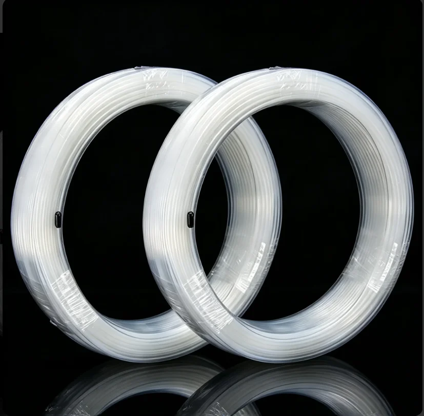 Transparent PTFE Teflon Tube ID 3~16mm x OD 1~14mm Non-Stick Chemical Resistant Insulating Pipe Multiple Sizes for Industry