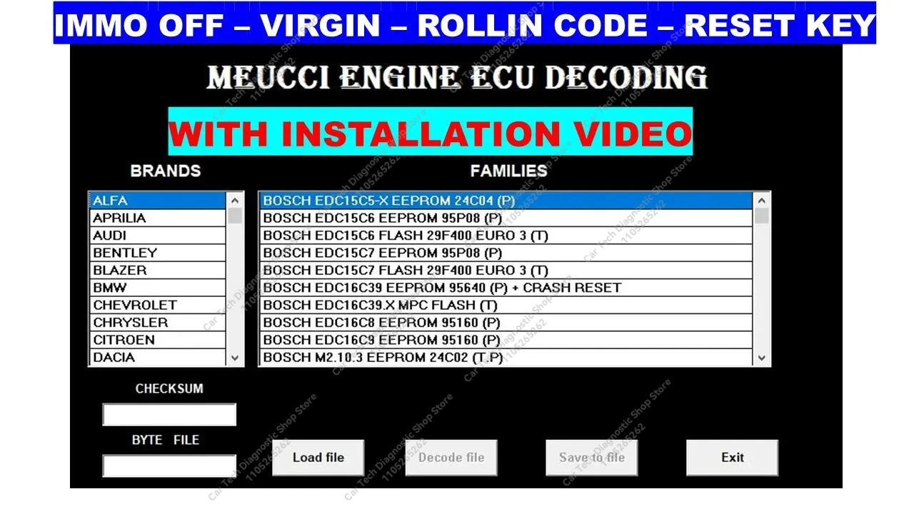 ECU Software Immo Off ENGINE ECU Decoding Immo Reset Virgin Ecu Multi-brand