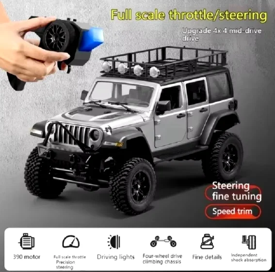 MN128 フルスケールRCカーモデル ラジコンカー ラングラー ジープ 4WD