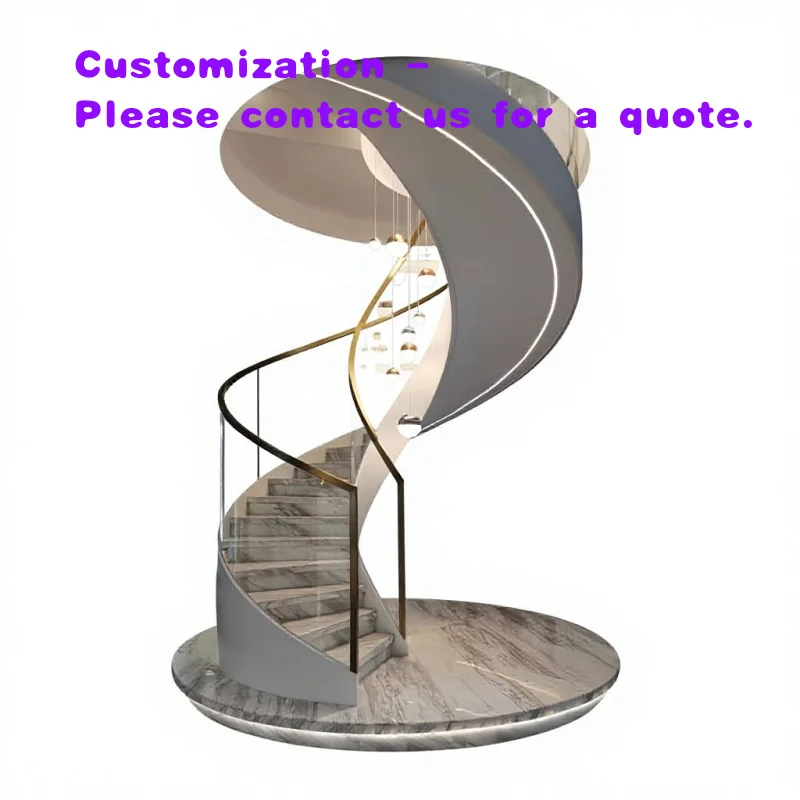 

custom.Zhejiang High-End Duplex Indoor Staircase with Glass Handrail and Entry Installation