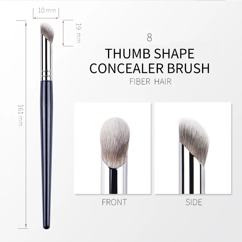 Precision Thumb Shape Concealer Brush, Soft Fiber Hair, Professional Angled Brush for Concealer & Foundation