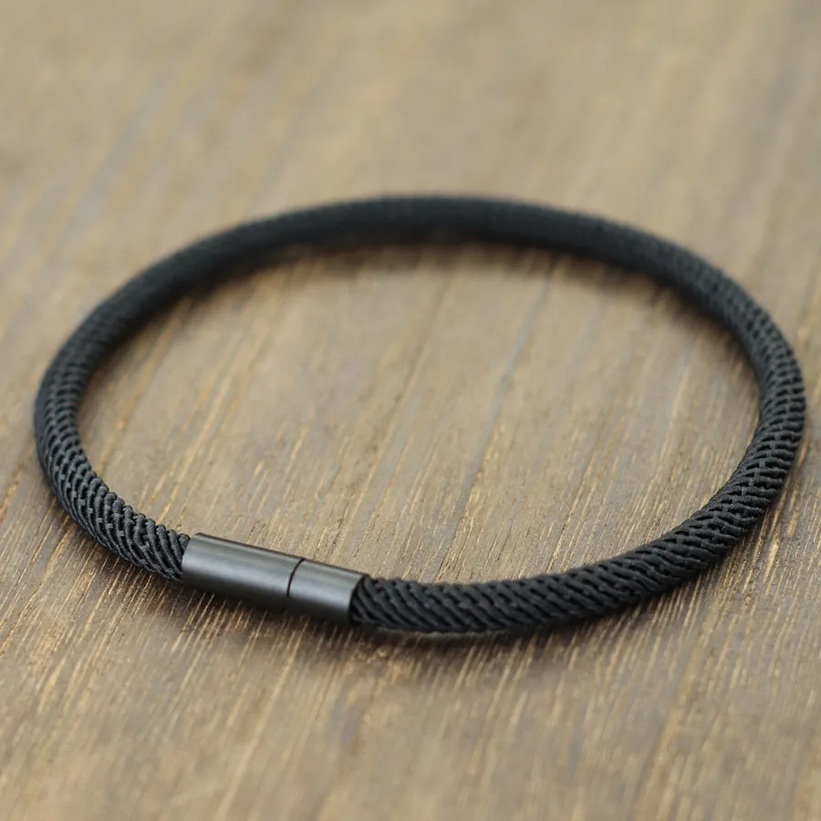 Minimalist Luck Red Rope Bracelet Men Women Grade A 4mm Nylon Cord Black Clasp Wish Wristband Outdoor Leisure Couple Hand Joias - view 6