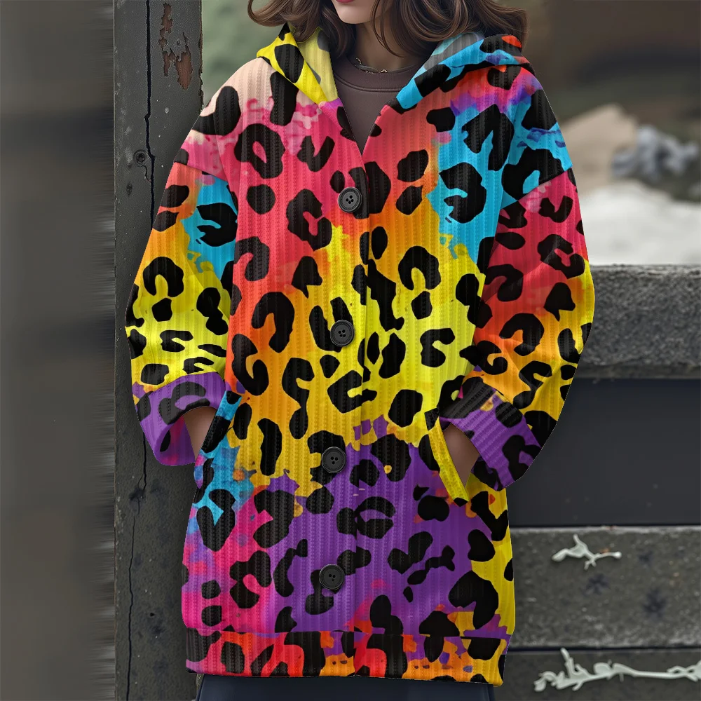 수채화 꽃 캐주얼 여성용 스웨터 꽃잎 패턴 여성용 스웨터 열대 식물과 꽃 후드 스웨터