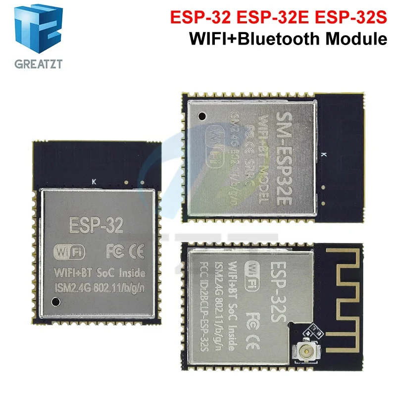 GREATZT ESP32 ESP-32 Wireless Module ESP32-S ESP-32 ESP-32S with 32 Mbits PSRAM PCB Antenna with 4MB FLASH