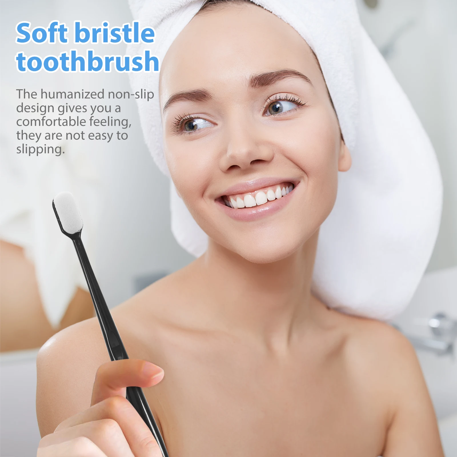 

4pcs Bristles Toothbrush Soft Sensitive Cleaning Travel Portable Child Oral Hygiene Manual Lightweight