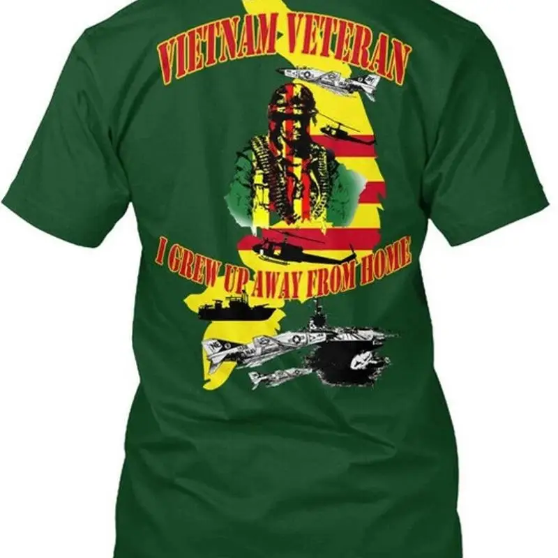 Vietnam Veteran T Growing Up I Grew Away From Home Shirt Premium M 2XL