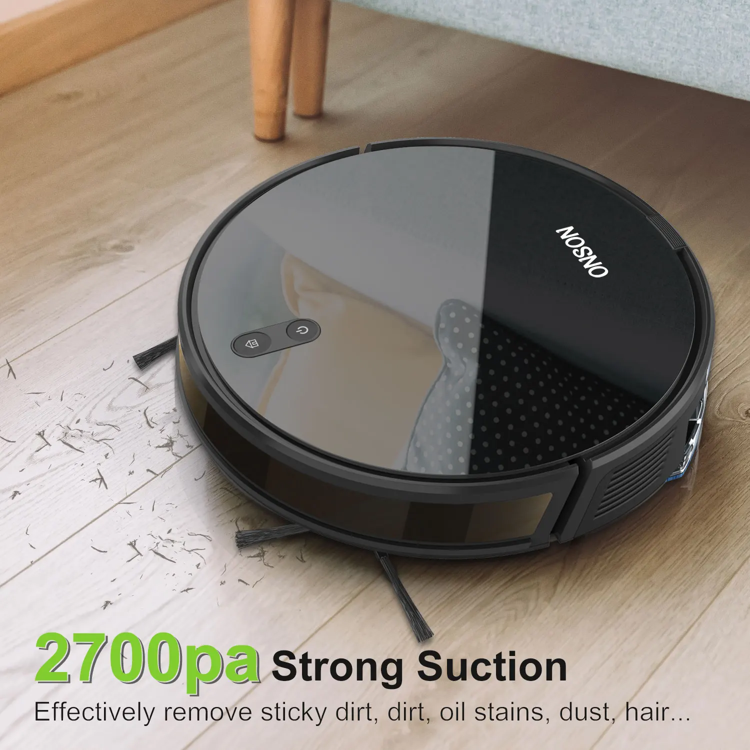 M200 robot vacuum cleaner with self-emptying dustbin