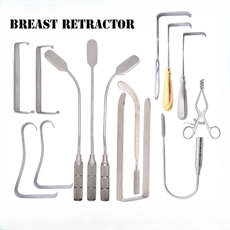 Stainless Steel Breast Retractor L-type Frame-type U-type Left Center and Right Peeling Device