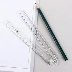 Herramientas de medición multifuncionales, Regla de medición de geometría, regla de medición de ángulo, regla de dibujo de diseño, regla plegable transparente