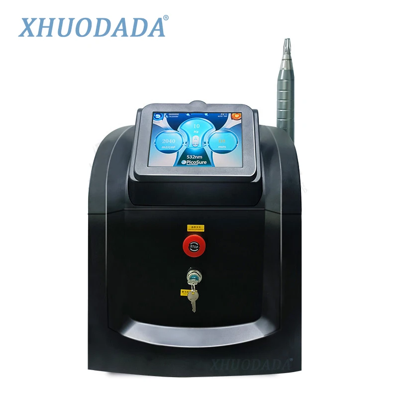 La más nueva máquina de belleza para eliminación de tatuajes, láser portátil Pico 755 1064 532nm, máquina de belleza para rejuvenecimiento de la piel con picosegundo y colmena