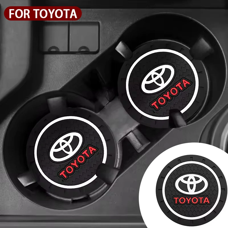 2 قطعة كوستر السيارة كوب ماء زجاجة حامل المضادة للانزلاق وسادة حصيرة هلام السيليكا مقاوم للماء لتويوتا كورولا كامري هايلكس Rav4 اكسسوارات #5