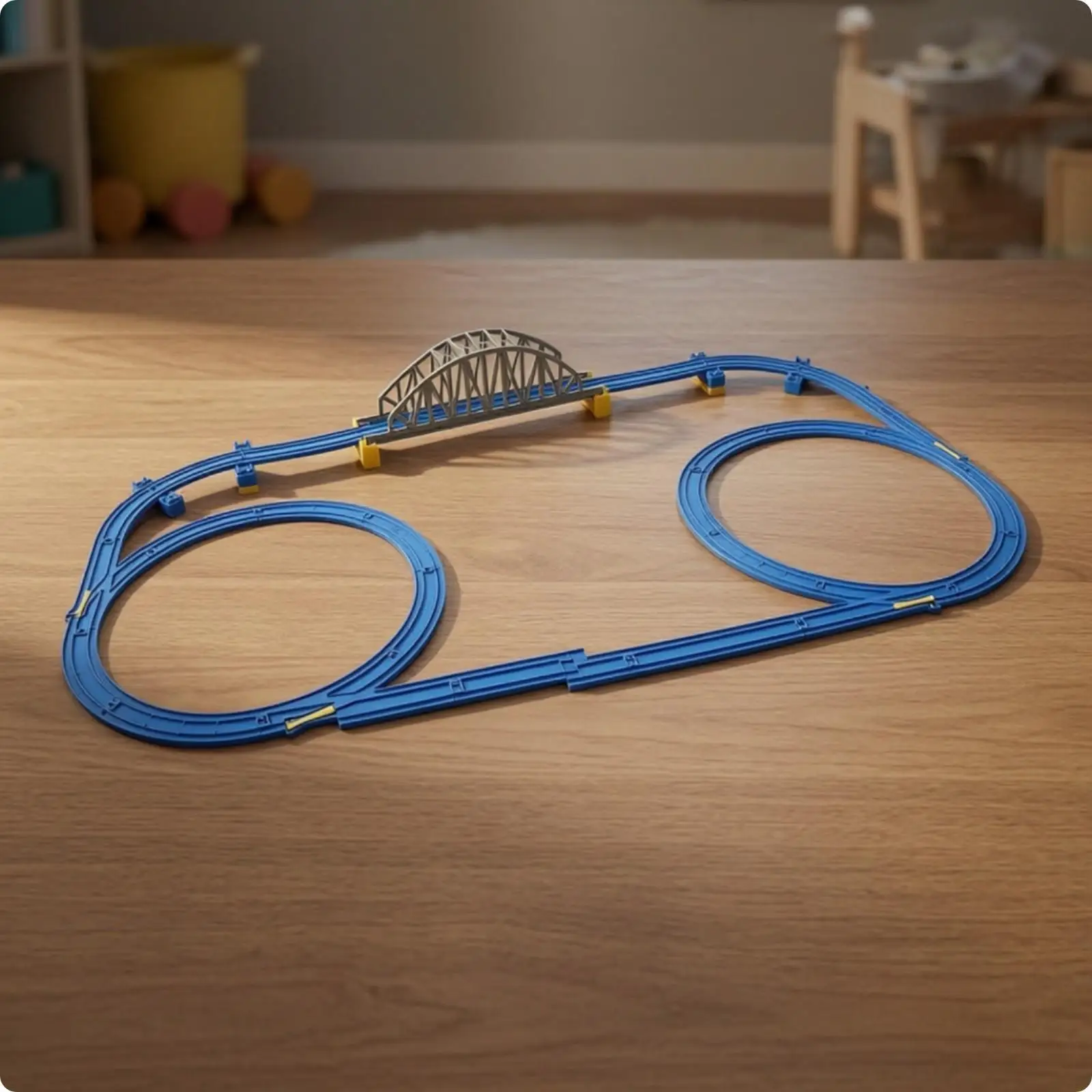 Plastic Toy Train Track Set Modular Track Set with Interlocking Sections Safe