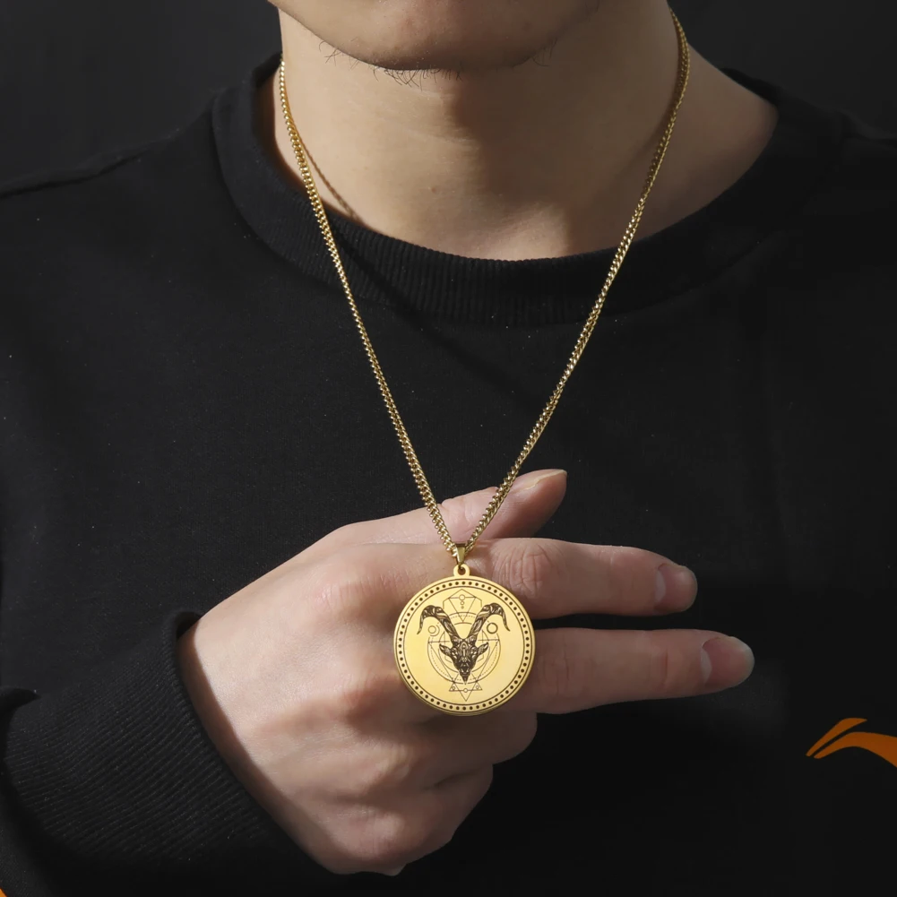Stainless Steel Necklaces 12 Horoscope Zodiac Sign Silver Color Pendant Chain Aries Leo Constellation Men Women Friendship Gifts