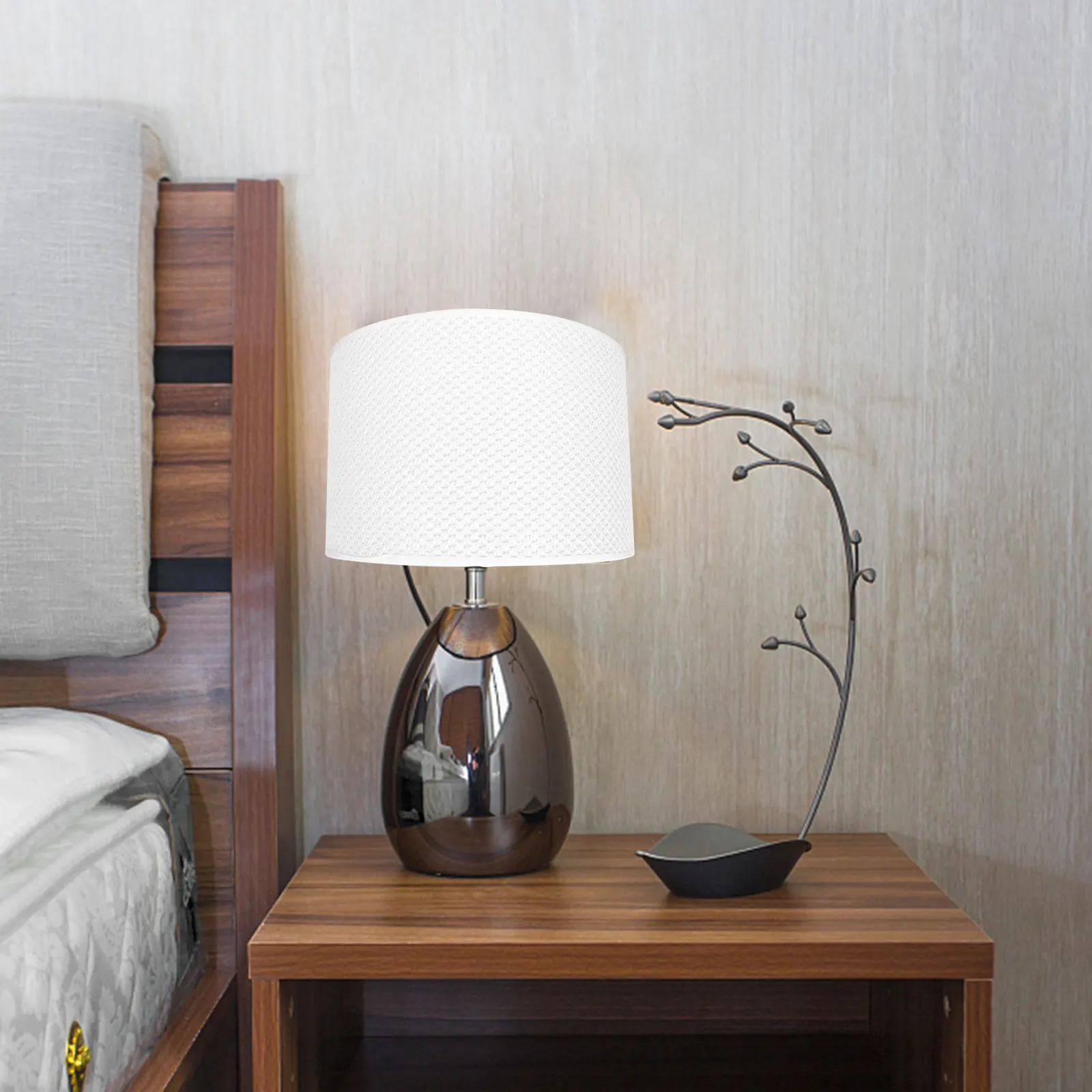 

Woven Ceiling Lamp Shade Plastic Chandelier Cover For Dining Room Bedroom Hallway Hotel Light Diffuser Softens