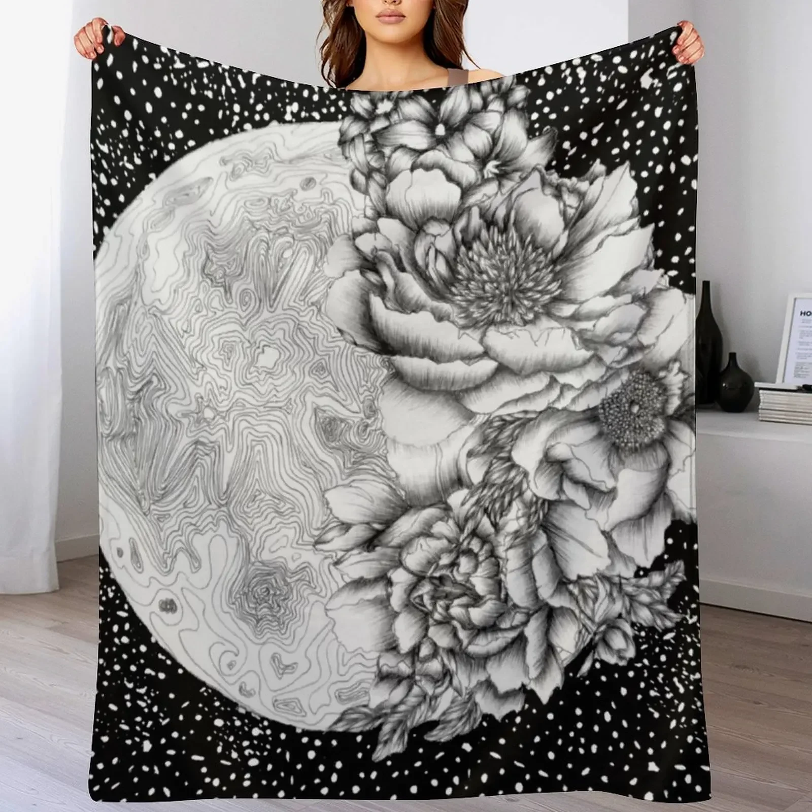 

Moon Abloom Throw Blanket Softest Decorative Throw Giant Sofa Hair Blankets