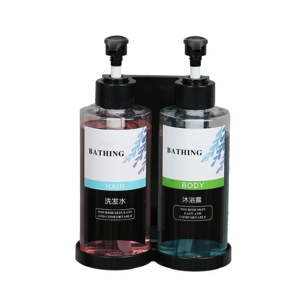Wall Mounted Manual Soap Dispensers No Punching Clear Bath Lotion Container Refillable Hand Press Hand Sanitizer Jar Toilet