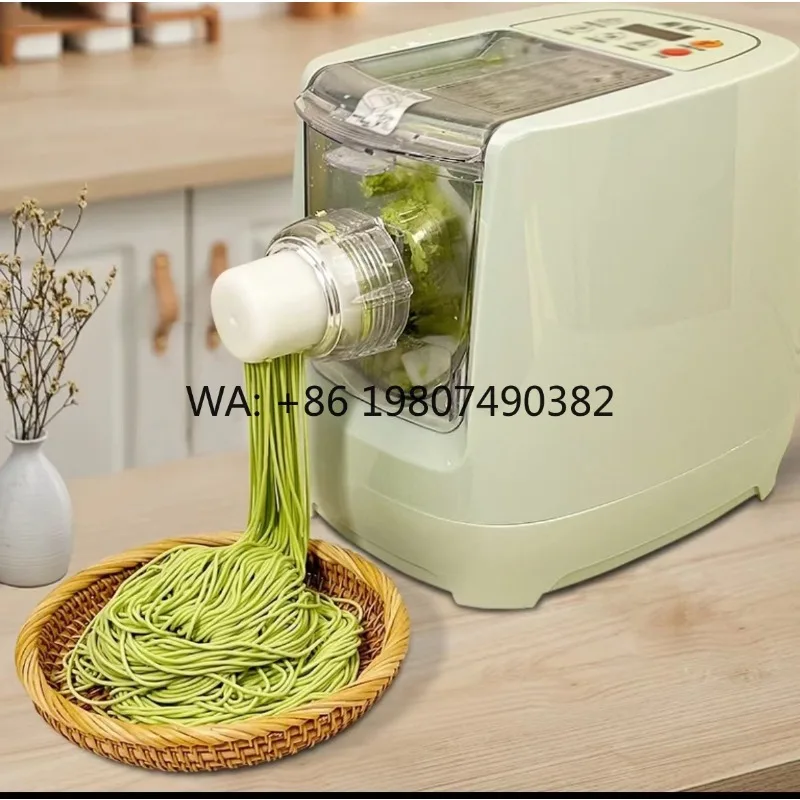 Compact Mini Electric Pasta Maker, Automatic Noodle Making Machine, Multifunctional Plastic Design for Home Spaghetti Cooking
