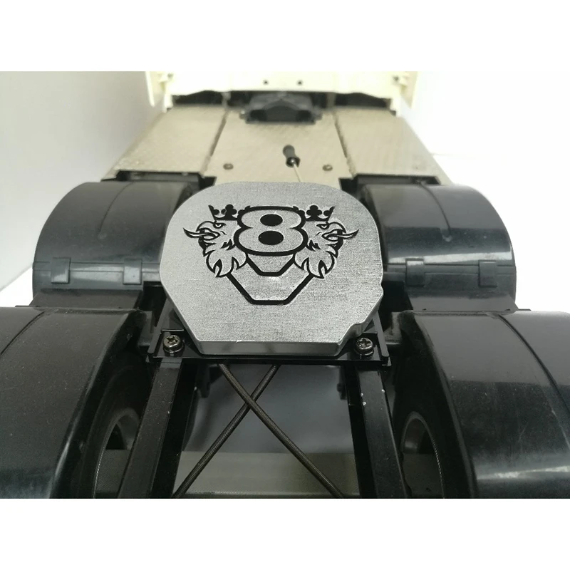 Silver Simulation Metal Cover Grinding Disc Cover for 1/14 Tamiya RC Truck Car Scania 770S 6X4 56368 8X4 56371 Diy Parts Toys