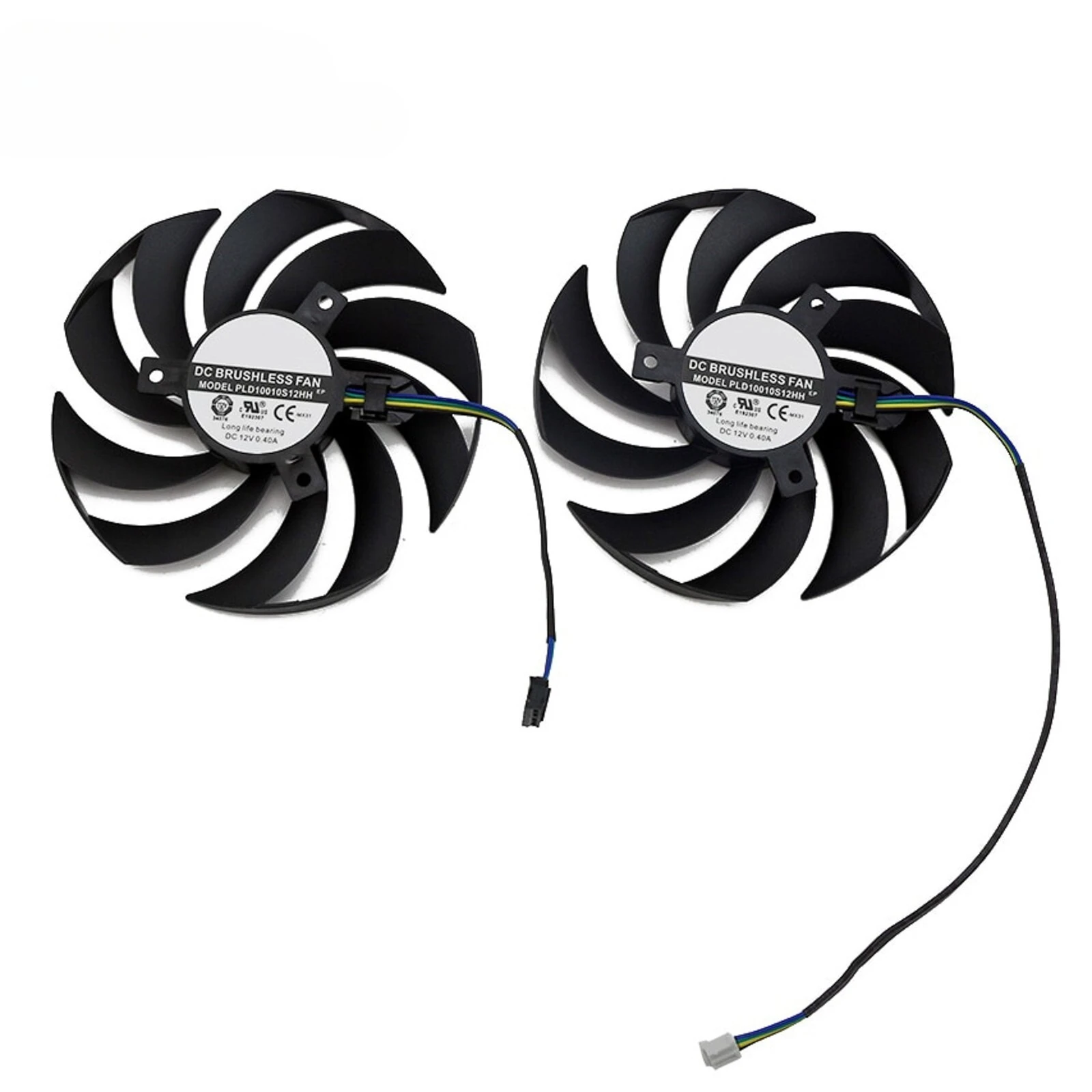 MSI RTX 3060 Ti RX 6600 6700 XT GAMING X 교체용 GPU 팬 세트 썸네일 2