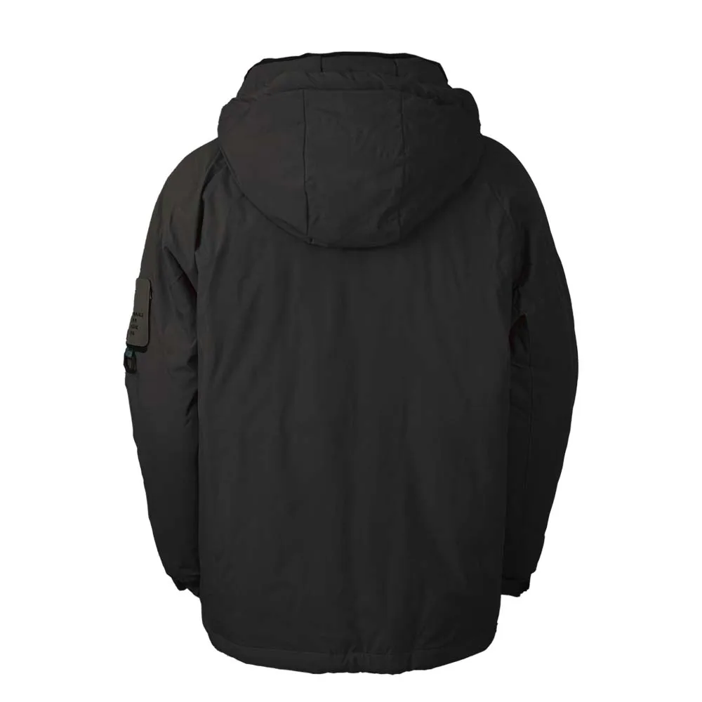 شحن مجاني للرجال سترة شتوية خارجية معطف بقلنسوة أسود سميك دافئ سترة كبيرة الحجم مقاومة للرياح معطف فضفاض مقاوم للماء