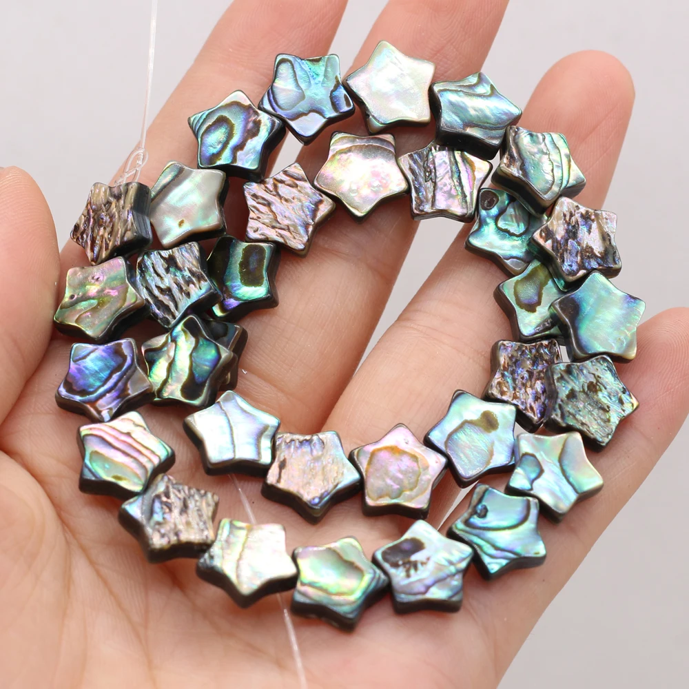 DIY Fünfzackige Sternperlen Abalone-Muschelperlen für Schmuckherstellung DIY Halskette Armband Ketten Ohrringe Zubehör – Detail 5