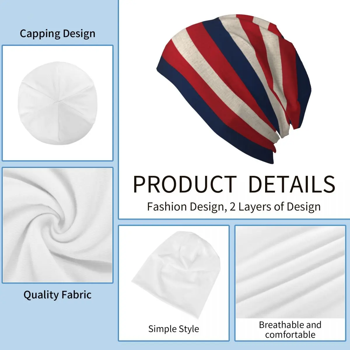 Czapka z czapką samochód z USA, gotycka uliczna, czapka beanie dla mężczyzn, kobiet, czapki robione na drutach ciepłe czapki podwójnego zastosowania