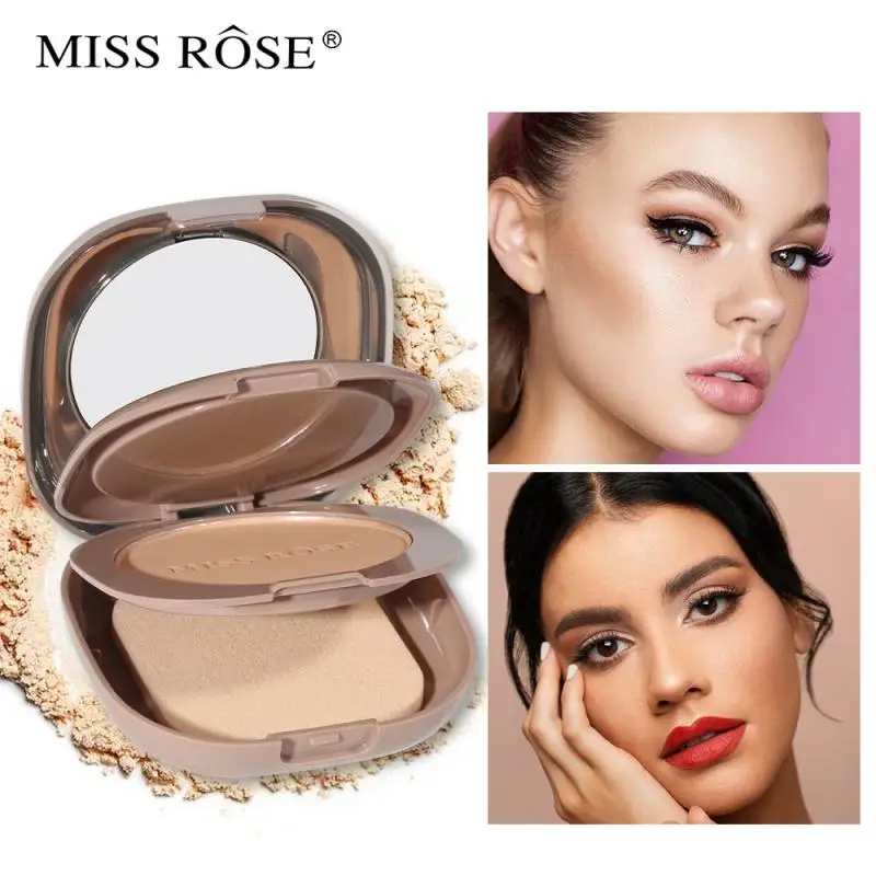 Miss Rose Honey Powder Oil Control Waterproof Double-Layer Face Repairing Biscuit Wet Dual-Use Durable Concealer  Beauty Makeup