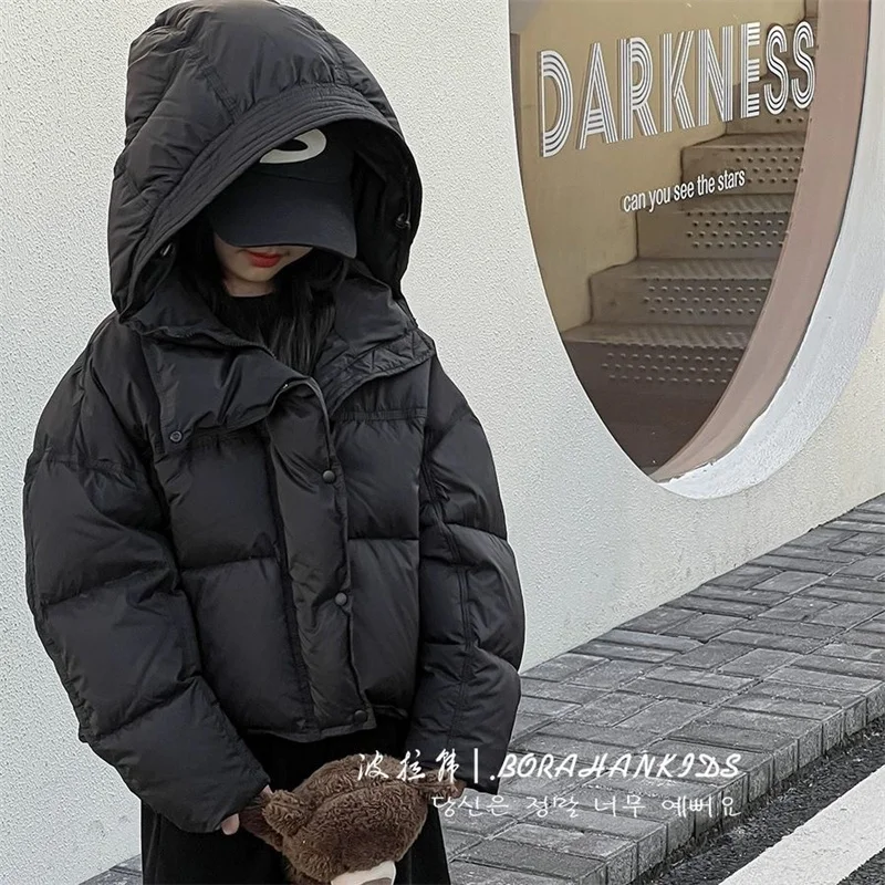 Girls Coat Overcoat Jacket Windbreak Outerwear 2024 Fashion Winter Autumn Warm Cotton Christmas Gift Children's Clothing