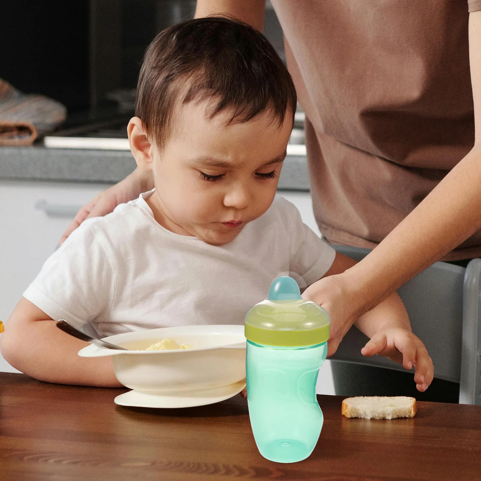 

Toddler Drinking Bottle Spill Proof Hard Spout For Kids Lightweight Training Cup Travel School Home Use Reusable Plastic