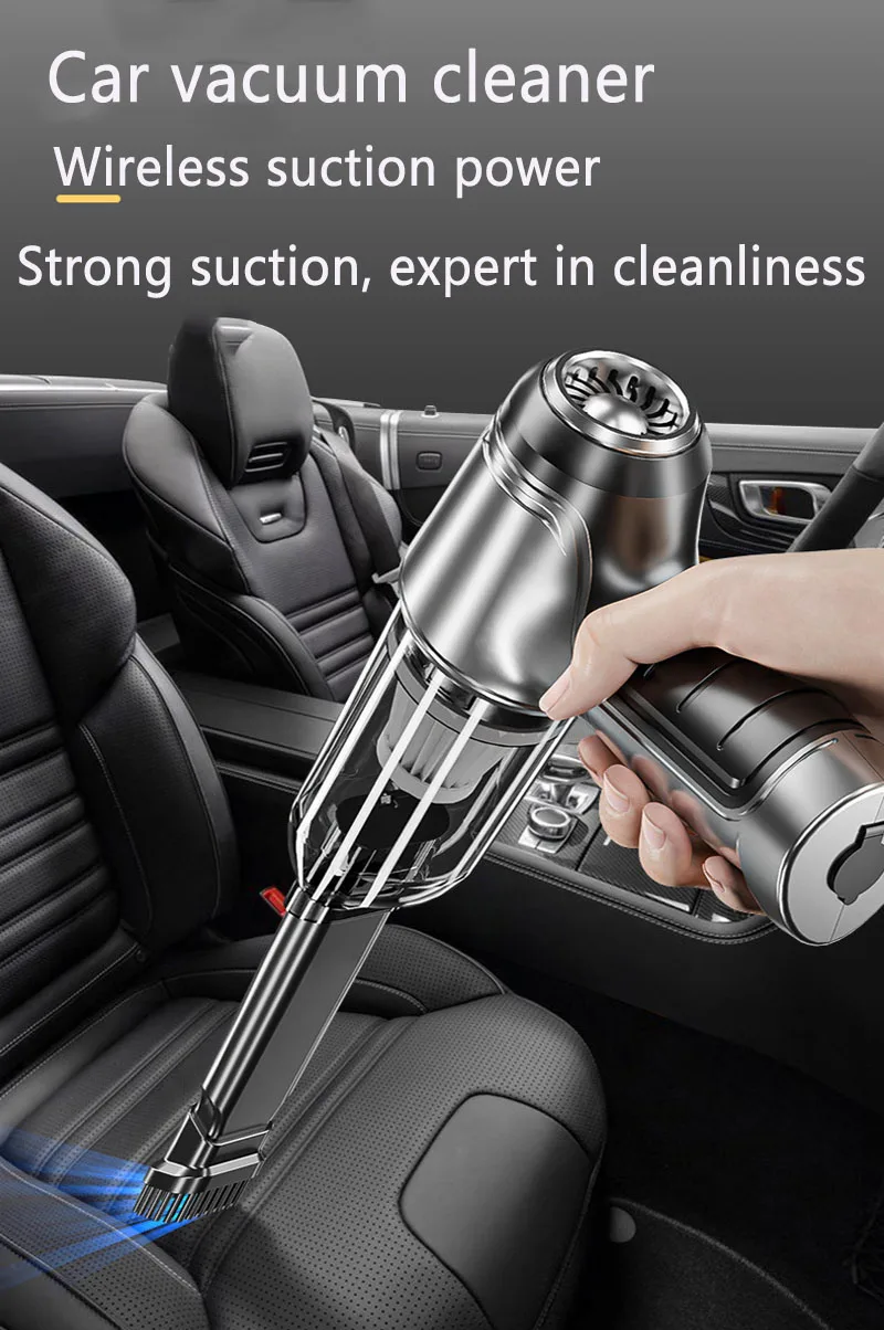 Wireless Car Vacuum Cleaner USB Charging Portable Cleaning Appliance Mini High Power Vacuum Cleaner Household