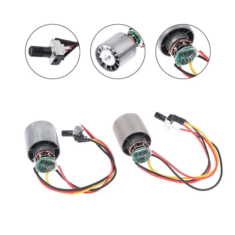 【LIMITED EDITION】2X Mini Brushless Motor DC 9-12V 100000RPM High Speed CNC Aluminum Alloy Impeller Ducted Fan Stepless Speed Reg