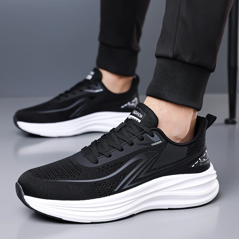 

Flexible Toe Men Mesh Casual Shoes Side Mesh Vent Area Free Toe Movement Outdoor Running Fitness Shoes